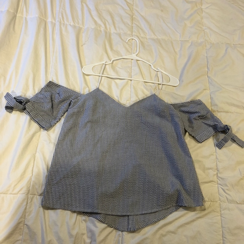Blue and white striped Urban Outfitters blouse!